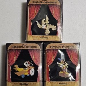 Disney Store Mickey Thru The Years Magical Moments Lot Of 3 Pins